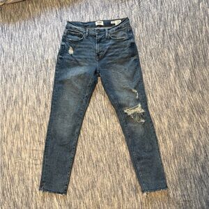 Kensie Dark Blue Distressed Skinny Jeans